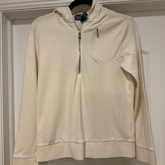 Ralph Lauren Cream Zip-Up Women's Sweater - Picture 1 of 4